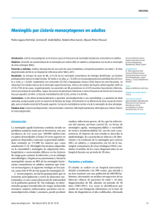 Meningitis por Listeria monocytogenes en adultos