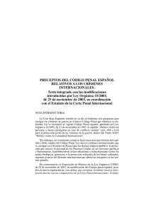 PRECEPTOS DEL CÓDIGO PENAL ESPAÑOL RELATIVOS A LOS