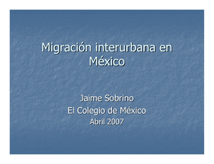 Migración interurbana en México