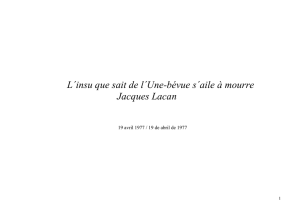 Séminaire de Jacques Lacan, 19 de Abril de 1977