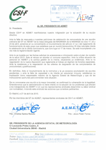 Agencia Estatal de Meteorología C/Leonardo Prieto Castro, n 8