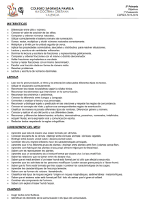 objetivos 5º 1ª evaluacion 13-14 - Colegio Sagrada Familia Valencia