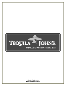 Tequila John`s Menu  - Tequila Johns Mexican Restaurant