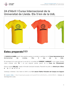 24 d`Abril I Cursa Internacional de la Universitat de Lleida. Els 5 km