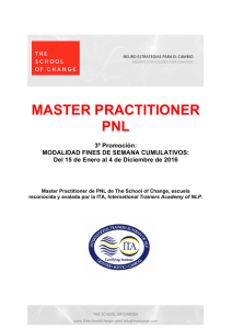3º MASTER PNL- Programa 2015-16