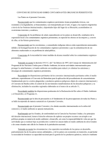 Convenio con Estocolmo sobre contaminantes orgánicos persistentes