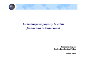 La balanza de pagos y la crisis financiera internacional