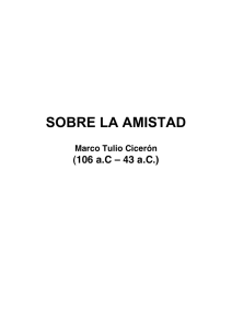 Ciceron, Marco Tulio, SOBRE LA AMISTAD