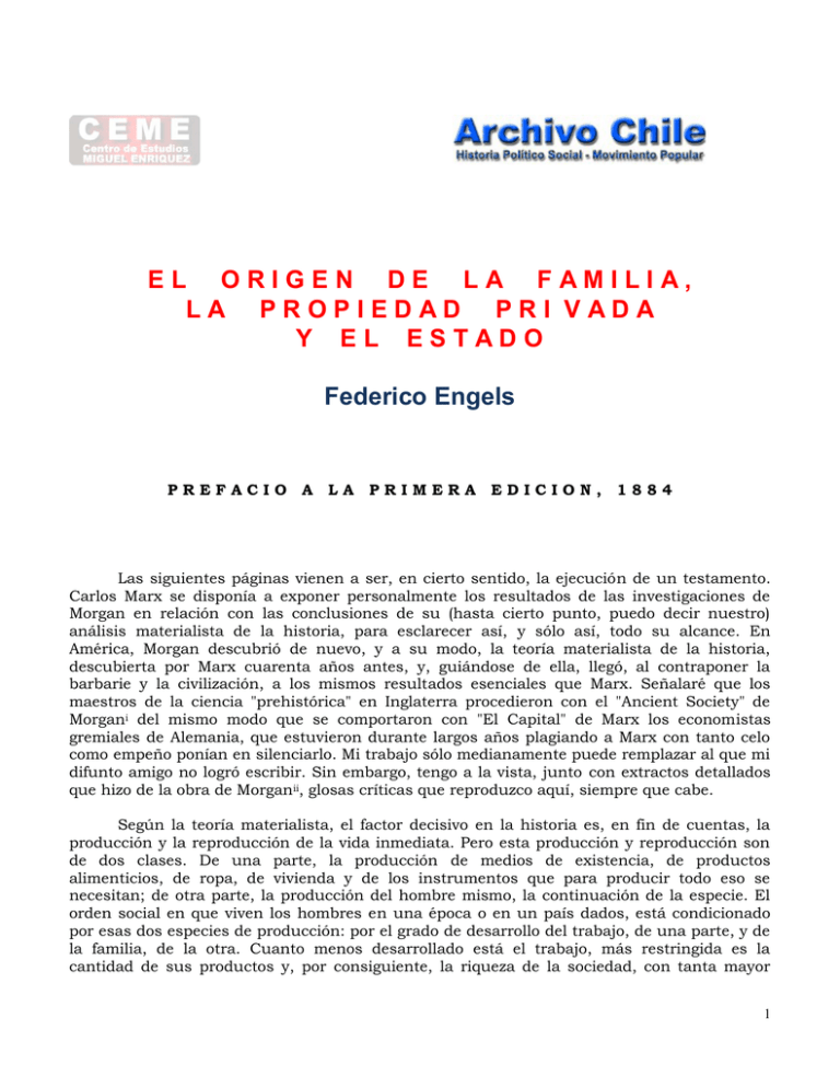 El Origen De La Familia La Propiedad Privada Y El