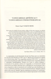 vanguardias artísticas y vanguardias cinematográficas