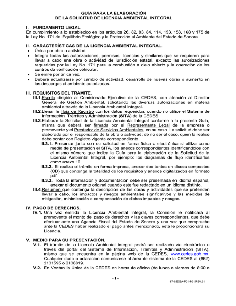 Guía Para La Elaboración De La Licencia Ambiental Integral