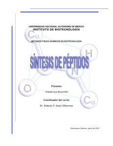 síntesis de péptidos - Instituto de Biotecnología