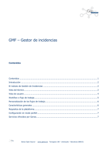 GMF – Gestor de incidencias