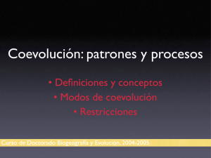 Coevolución: patrones y procesos