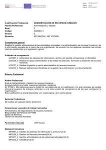 Cualificaci&oacute;n Profesional ADMINISTRACI&Oacute;N DE RECURSOS