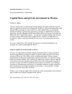 Capital flows and private investment in Mexico,? Economía