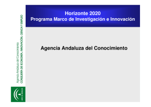 Horizonte 2020 Agencia Andaluza del Conocimiento
