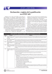 Registro y Declaración en el PDT 601