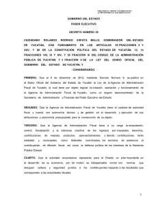 reglamento de la ley de la agencia de administración fiscal de yucatán
