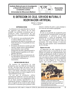 9) deteccion de celo, servicio natural e inseminacion artificial