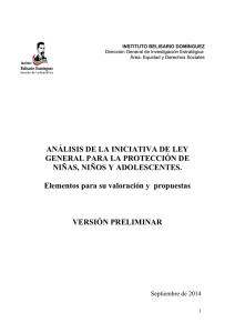 Análisis de la Iniciativa de Ley General para la Protección de Niñas