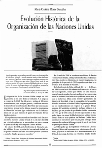 Evolución Histórica de la Organización de las Naciones Unidas