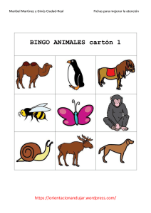 BINGO ANIMALES cartón 1