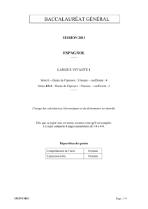 Sujet officiel complet du bac S-ES-L Espagnol LV1