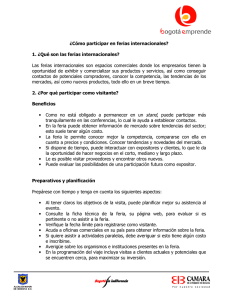 ¿Cómo participar en ferias internacionales?