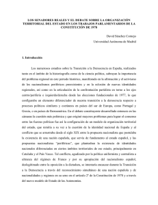 Los senadores reales y el debate sobre la organización territorial