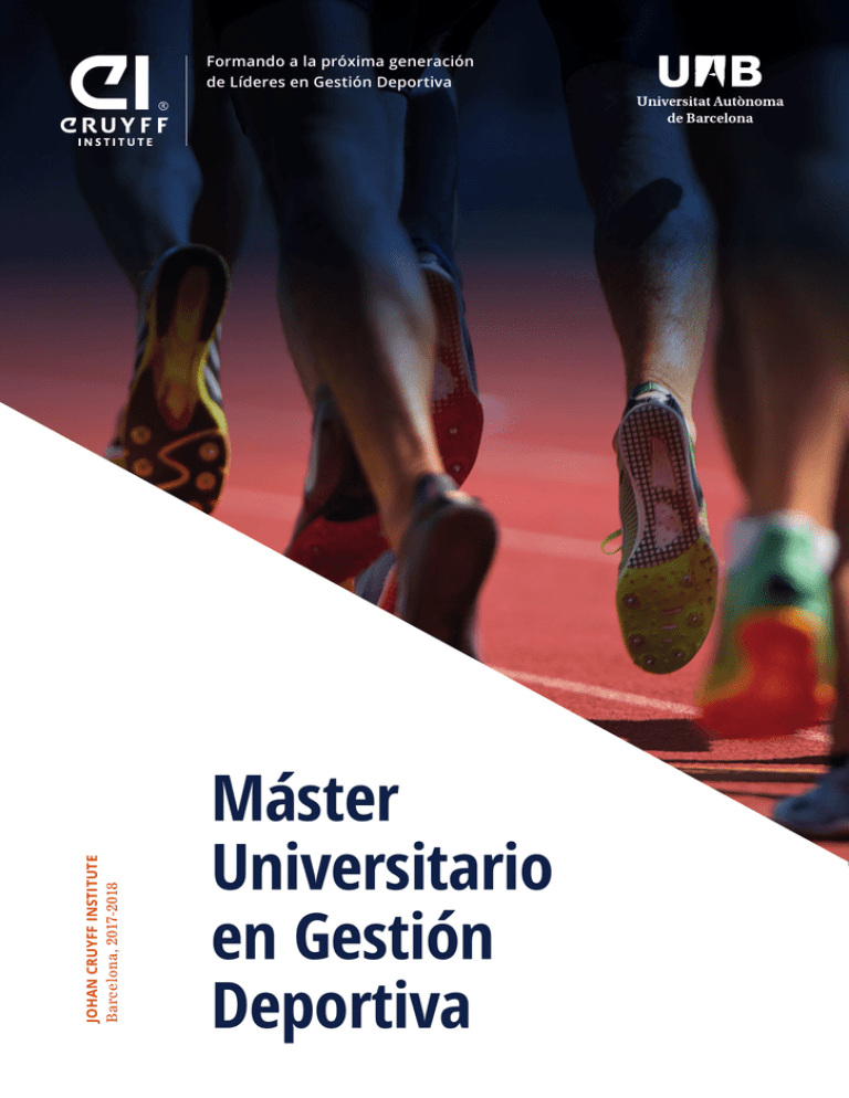 Folleto Máster Universitario en Gestión Deportiva
