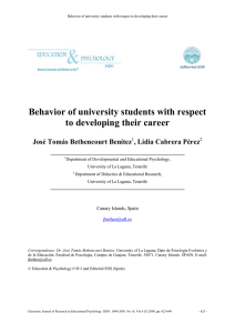Behavior of university students with respect to developing their career