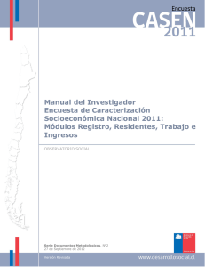 Manual del Investigador Encuesta Casen 2011
