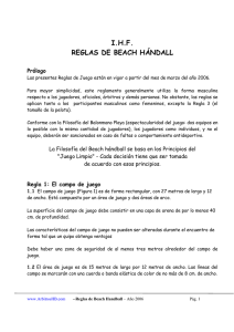 I.H.F. REGLAS DE BEACH HÁNDALL