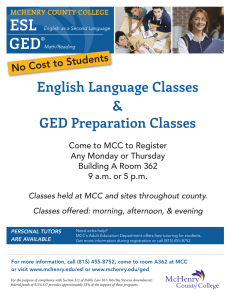 ESL GED - McHenry County
