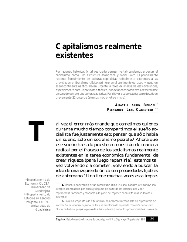 Capitalismos Realmente Existentes
