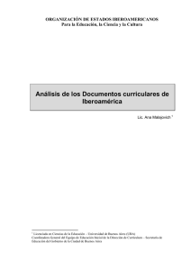 Análisis de los Documentos curriculares de Iberoamérica