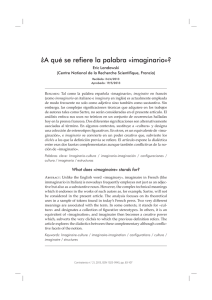 ¿A qué se refiere la palabra «imaginario»?