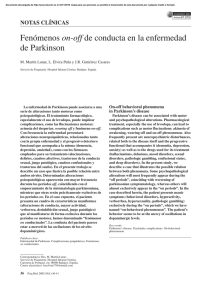Fenómenos on-off de conducta en la enfermedad de Parkinson