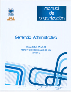 Manual de Organización de la Gerencia Administrativa