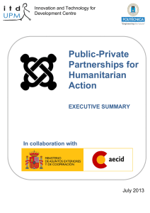 Public-Private Partnerships for Humanitarian Action