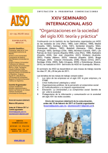 XXIV SEMINARIO INTERNACIONAL AISO "Organizaciones