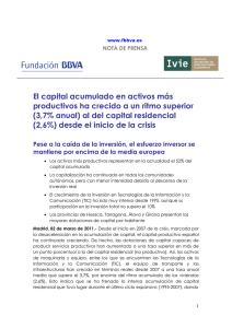 El capital acumulado en activos más productivos ha crecido a un