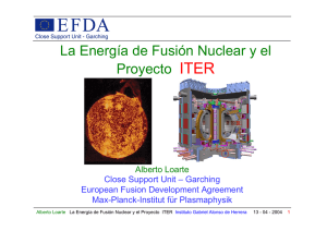 La Energía de Fusión Nuclear y el Proyecto ITER
