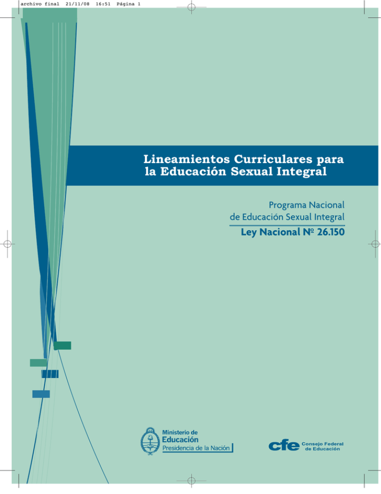 Lineamientos Curriculares Para La Educación Sexual Integral 7290