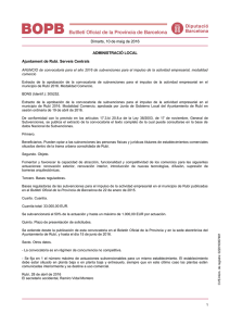 Dimarts, 10 de maig de 2016 ADMINISTRACIÓ LOCAL Ajuntament