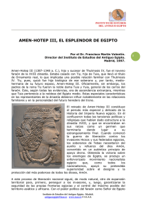 Amenhotep III el esplendor de Egipto - ieae. instituto de estudios del