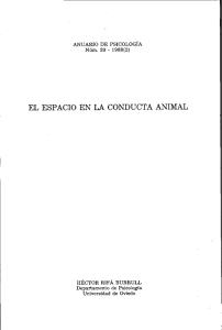 el espacio en la conducta animal