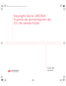 Keysight Serie U8030A Fuente de alimentación de CC de salida triple