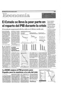 El excedente empresarial sólo ha caído en el último medio año